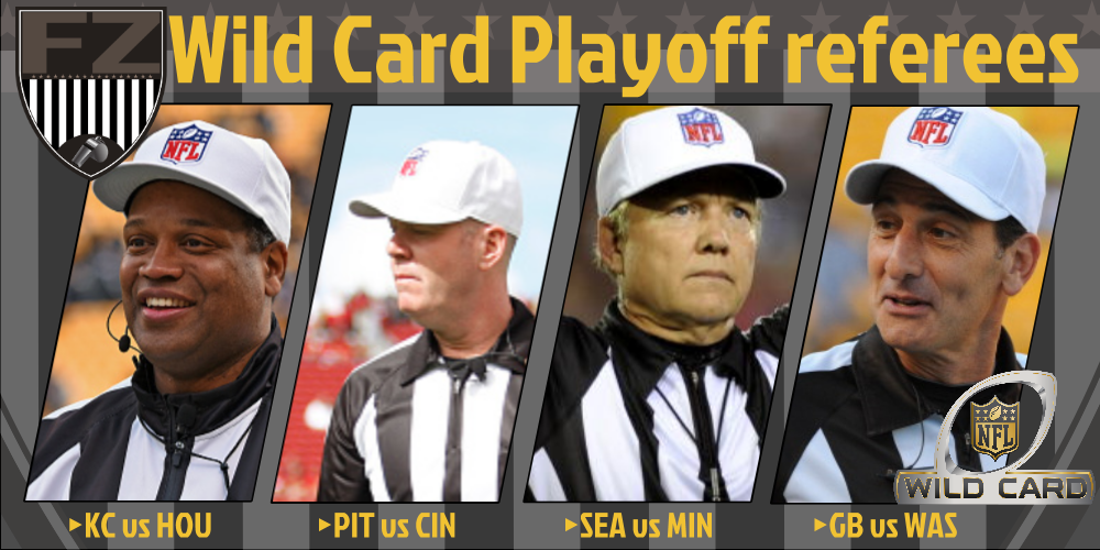 Wild Card referees Torbert, Parry, Coleman, Steratore Football Zebras