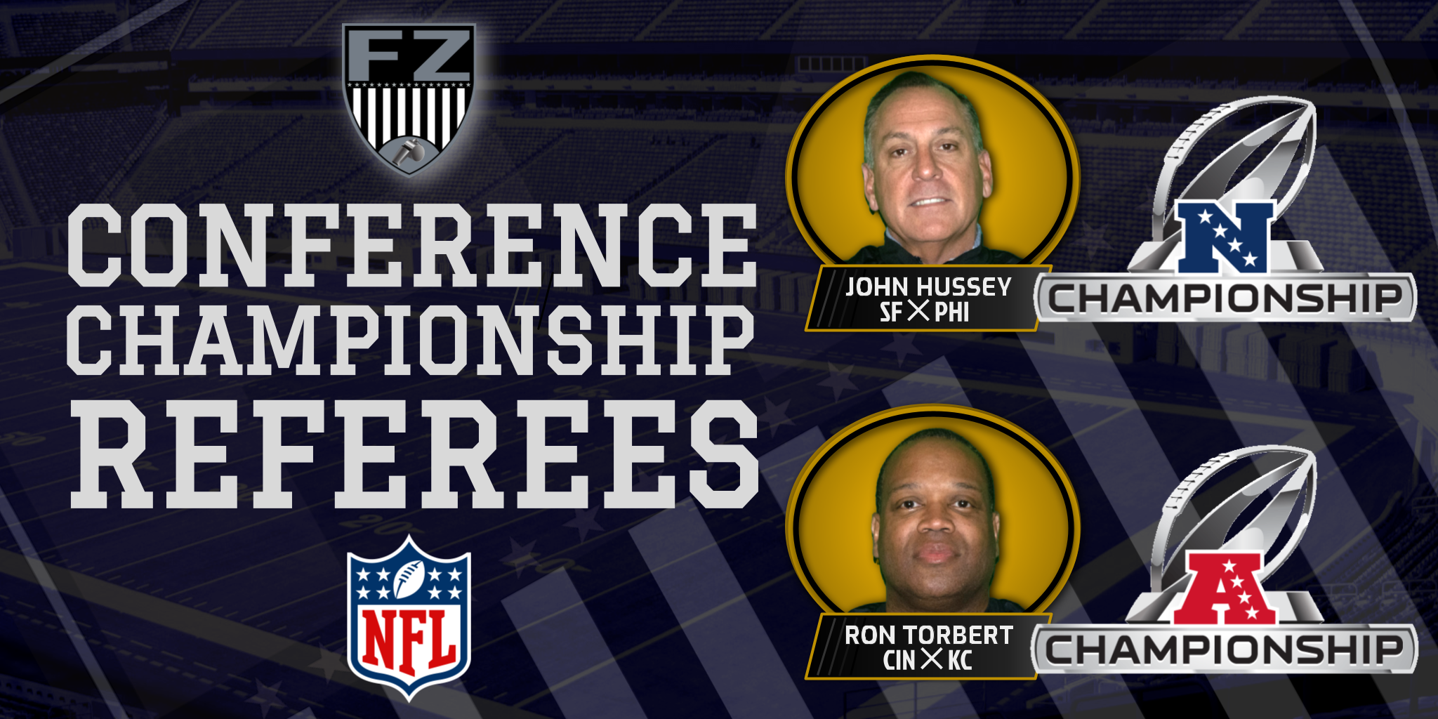 Hussey And Torbert Are Conference Championship Referees – Football Zebras